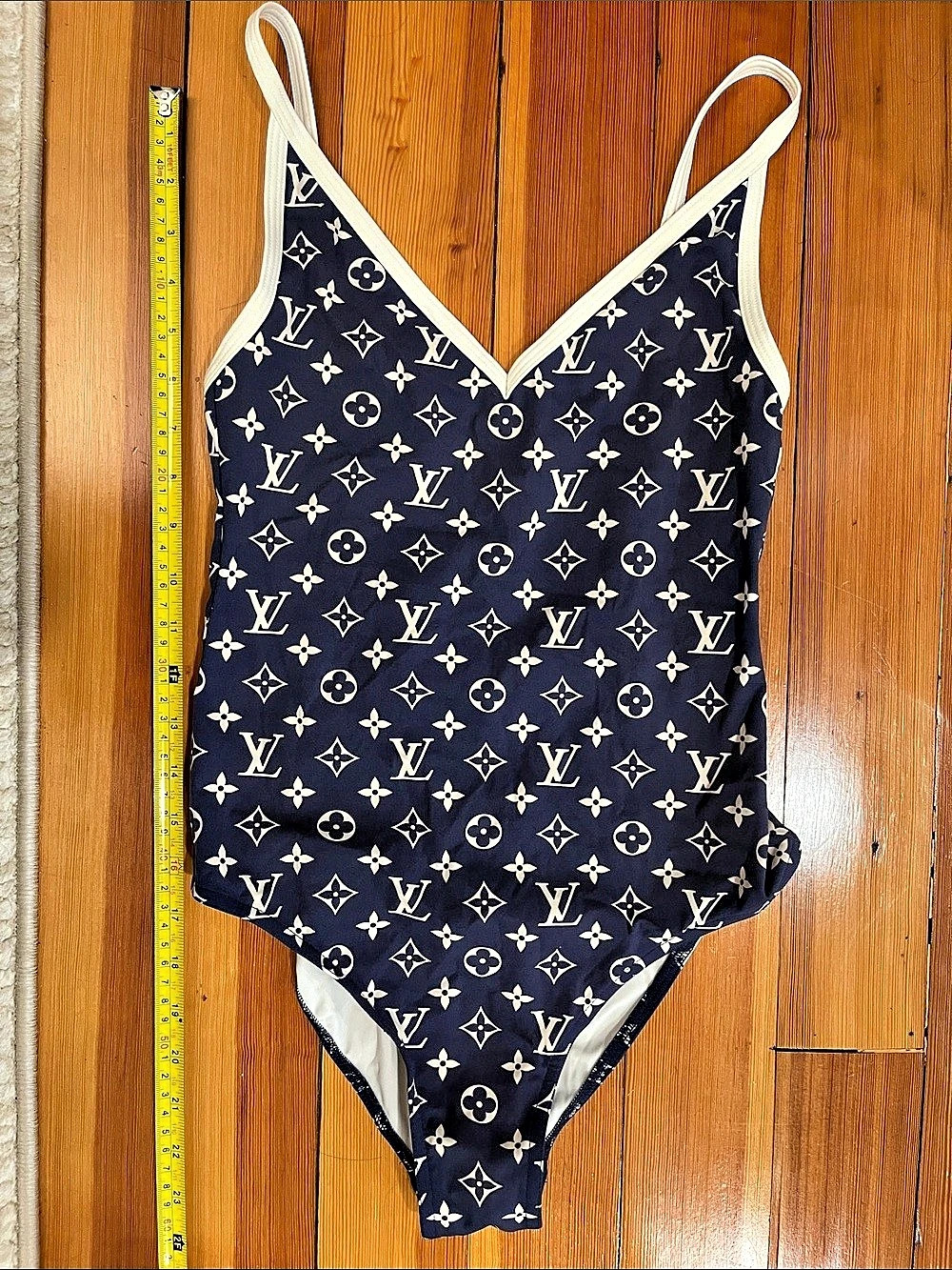 Louis Vuitton 2020 Escale Monogram One-Piece Swimsuit Blue & White 34
